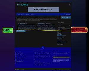 Screenshot of rantrampage.com blue night, gene blue edition