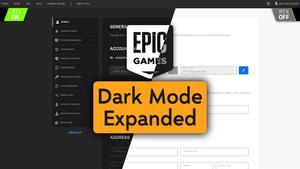 Screenshot of Epic Games - Dark Mode Expanded