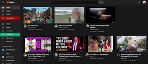 Screenshot of YouTube always visible 'Subscriptions' and 'Watch Later' buttons + titles on thumbnails fix