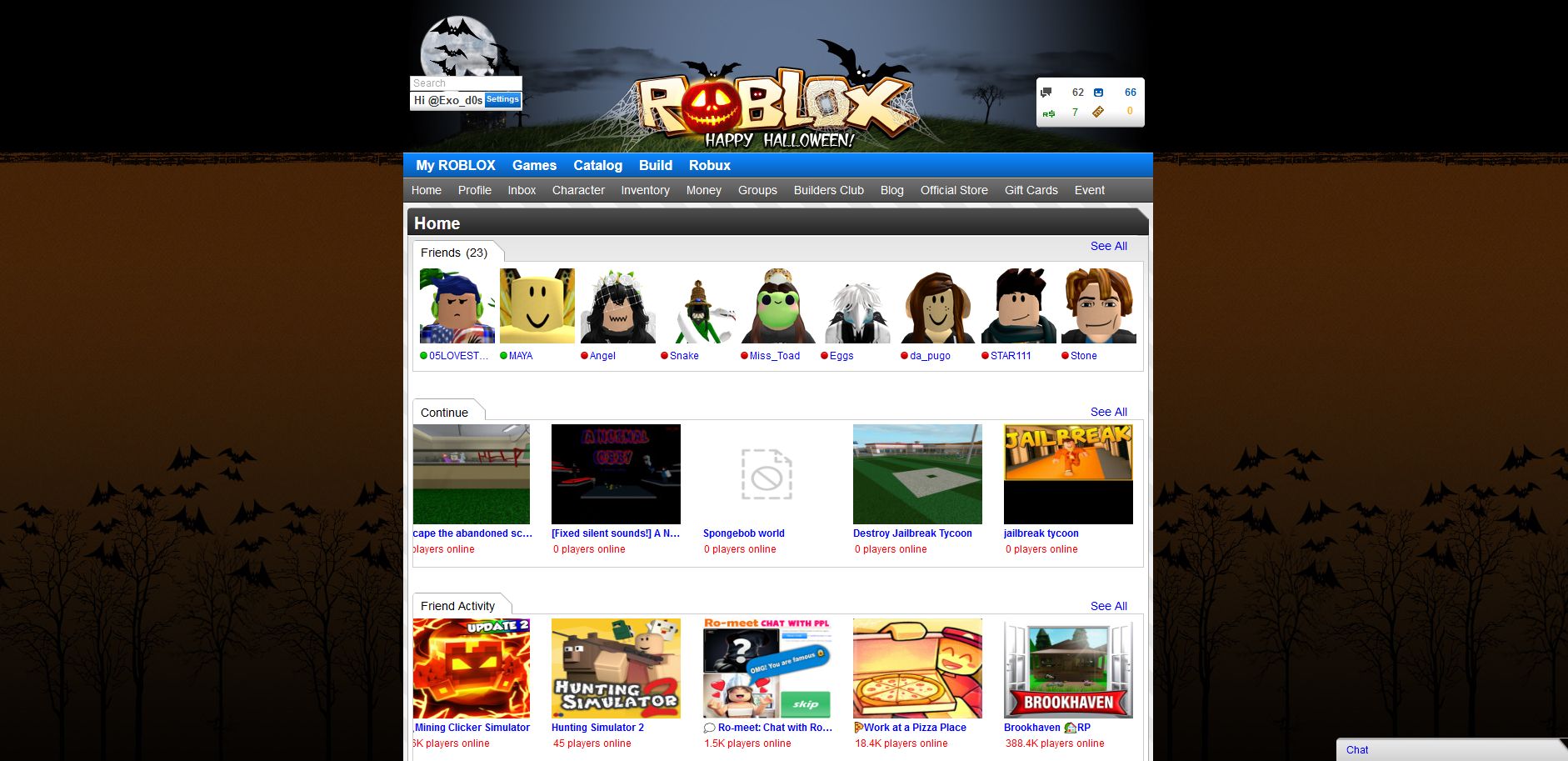 Screenshot of 2011 Roblox Halloween Theme(Outdated, don't use)