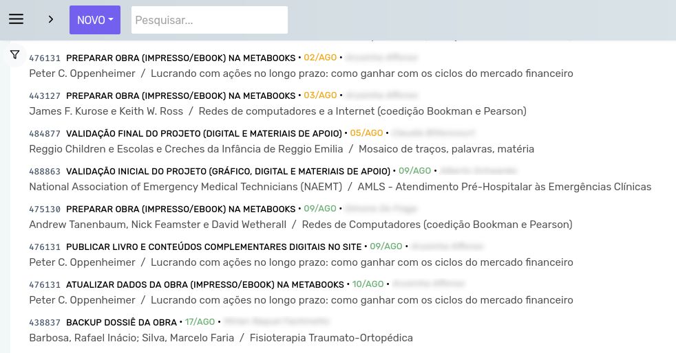 Screenshot of Orquestra Tasks