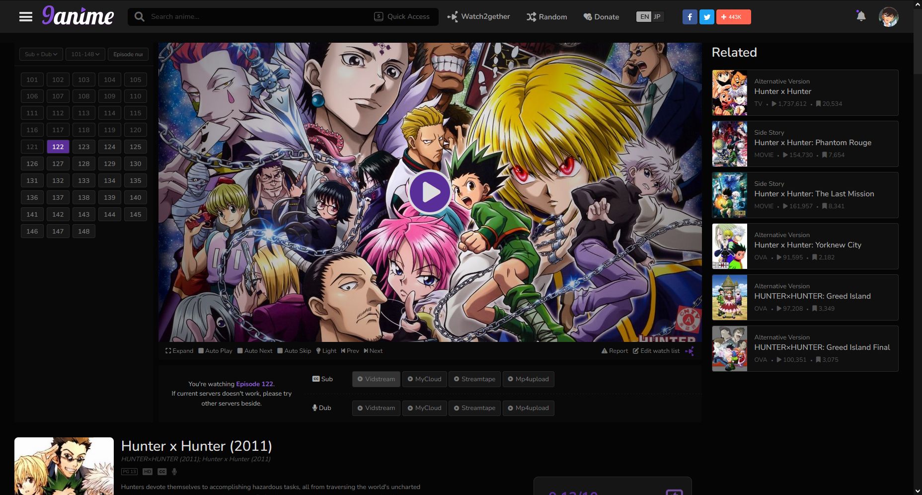 Screenshot of Aniwave (9Anime) (Darker)