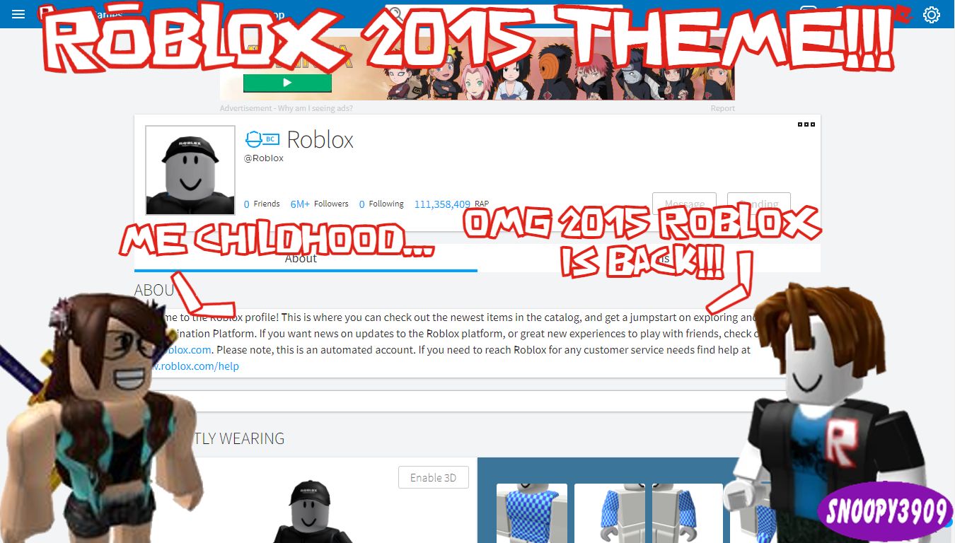 Screenshot of (Fixed and Updated) ROBLOX 2015 Theme V2