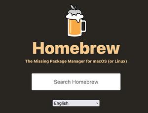 Screenshot of Homebrew – Larger search bar