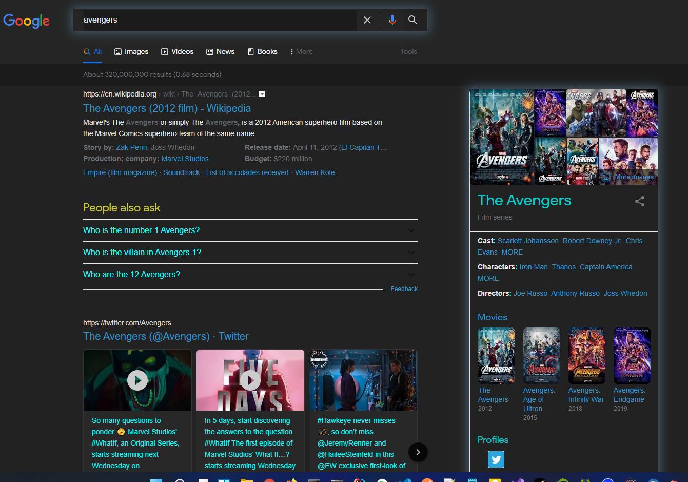 Screenshot of Google Dark - Neon Remix