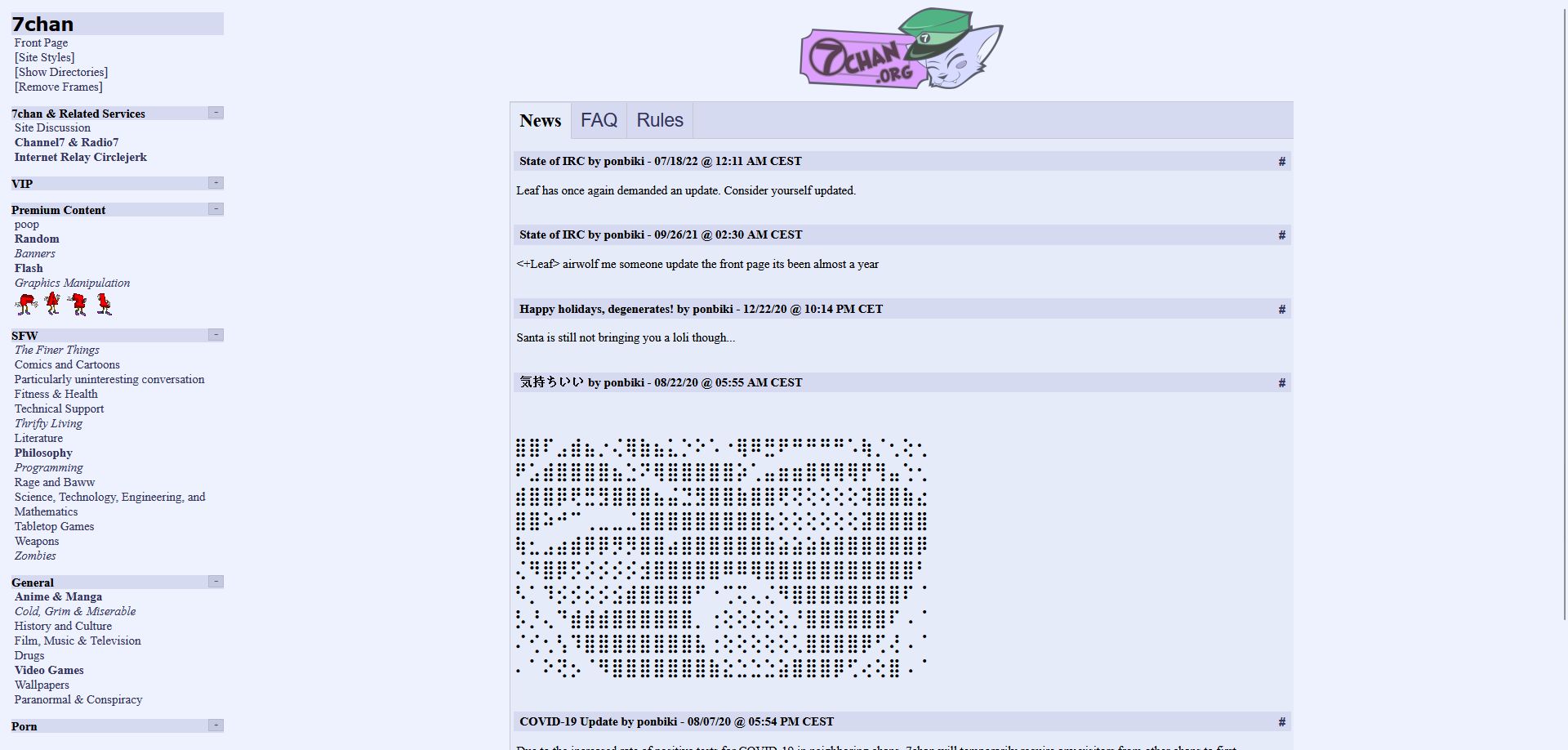 Screenshot of Classic Burichan Look for 7chan