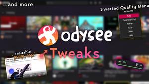 Screenshot of Odysee Tweaks