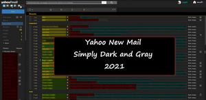 Yahoo New Mail - Simply Dark and Gray - 2022 v.64 screenshot