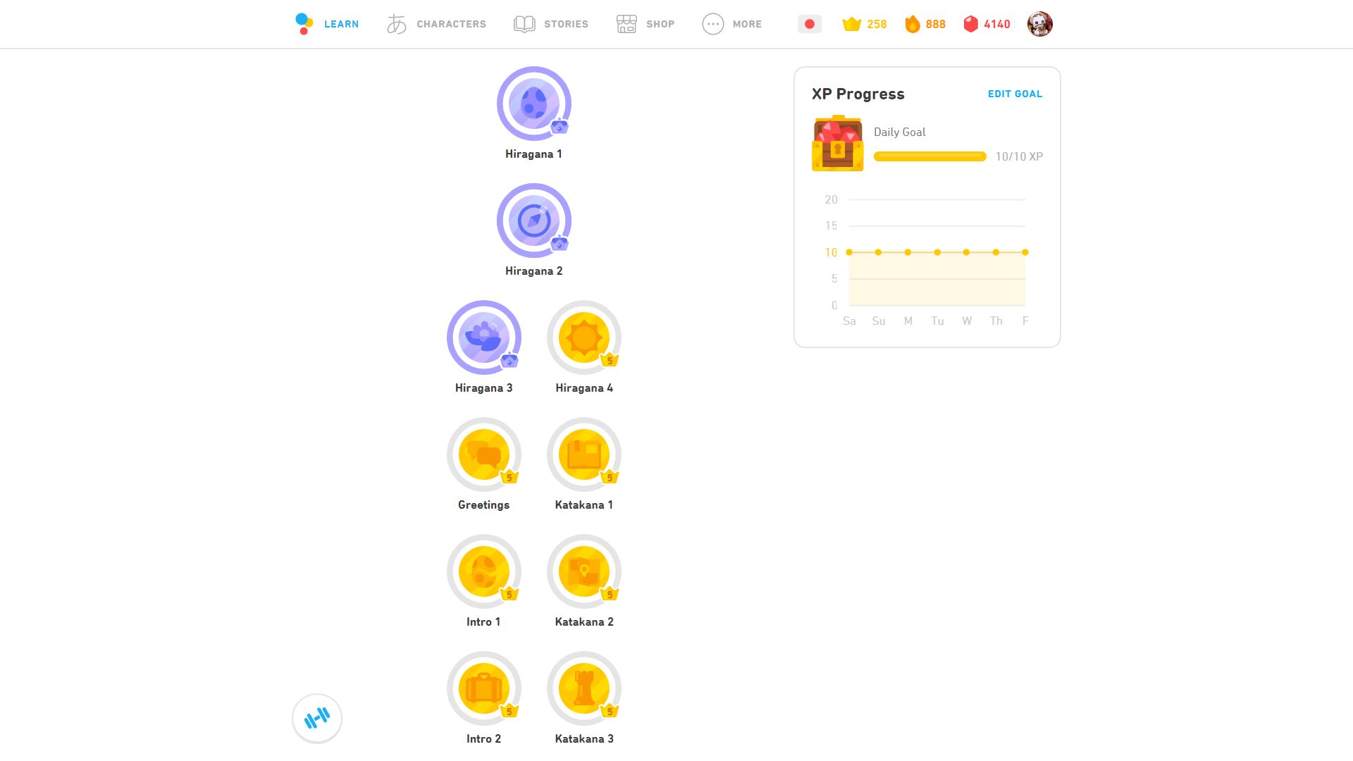 Screenshot of Duolingo - Customization