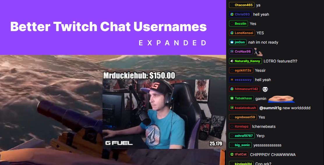 Screenshot of Better Twitch Chat Usernames