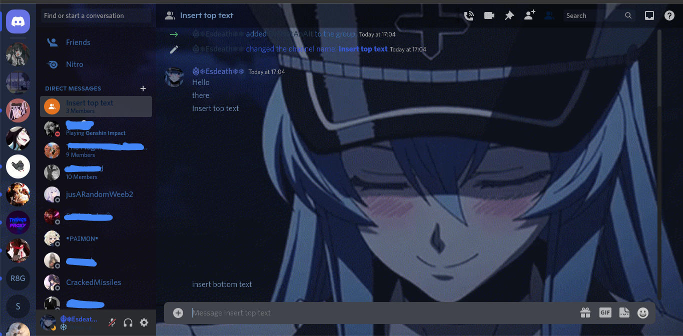 Esdeath Theme (Discord) (Akame Ga Kill) — UserStyles.world