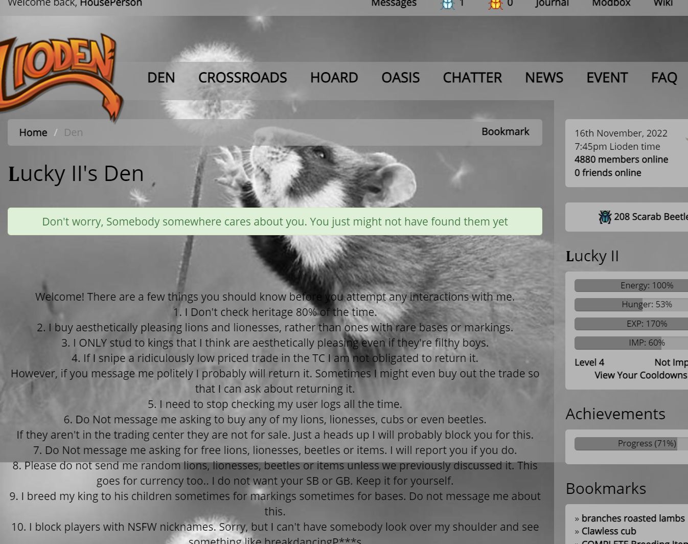 Screenshot of Grayscale hamster 2