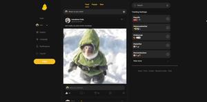 Screenshot of Koo App Dark Mode