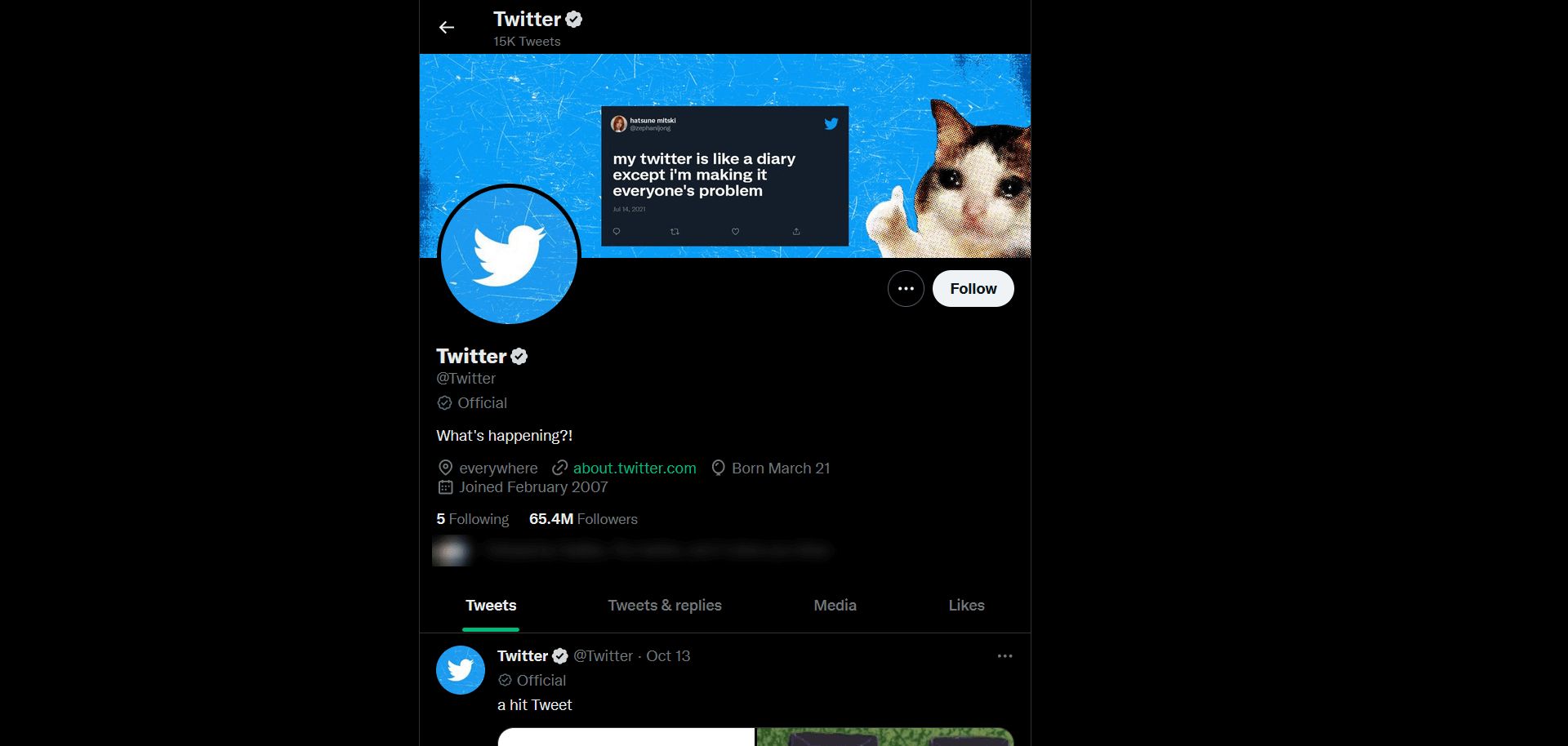 Screenshot of Cleaner Twitter.com