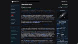 Screenshot of Wikipedia | Space Codex