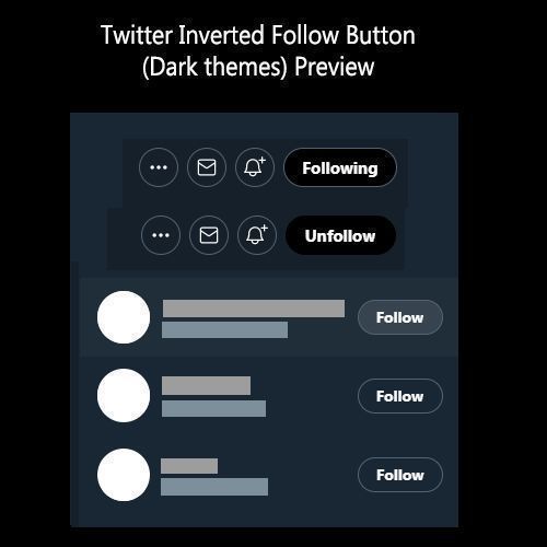 Twitter Inverted Follow Button (Dark themes) — UserStyles.world