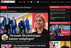 Screenshot of SVT Svart Kaffe