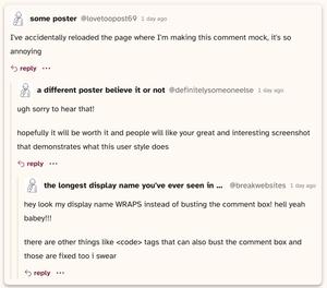 Screenshot of Compact Comments
