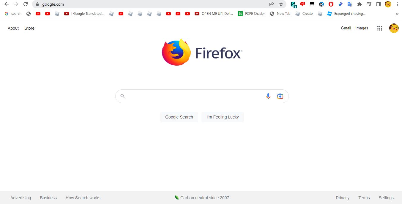 Screenshot of Firefox Logo for Google