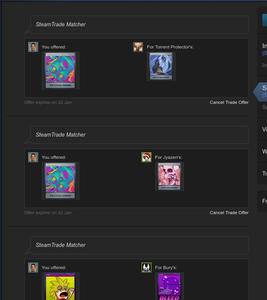 Screenshot of Steam Community - Compact trade offers