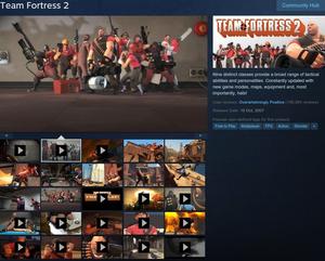 Screenshot of Steam store - Disable screenshot carousel