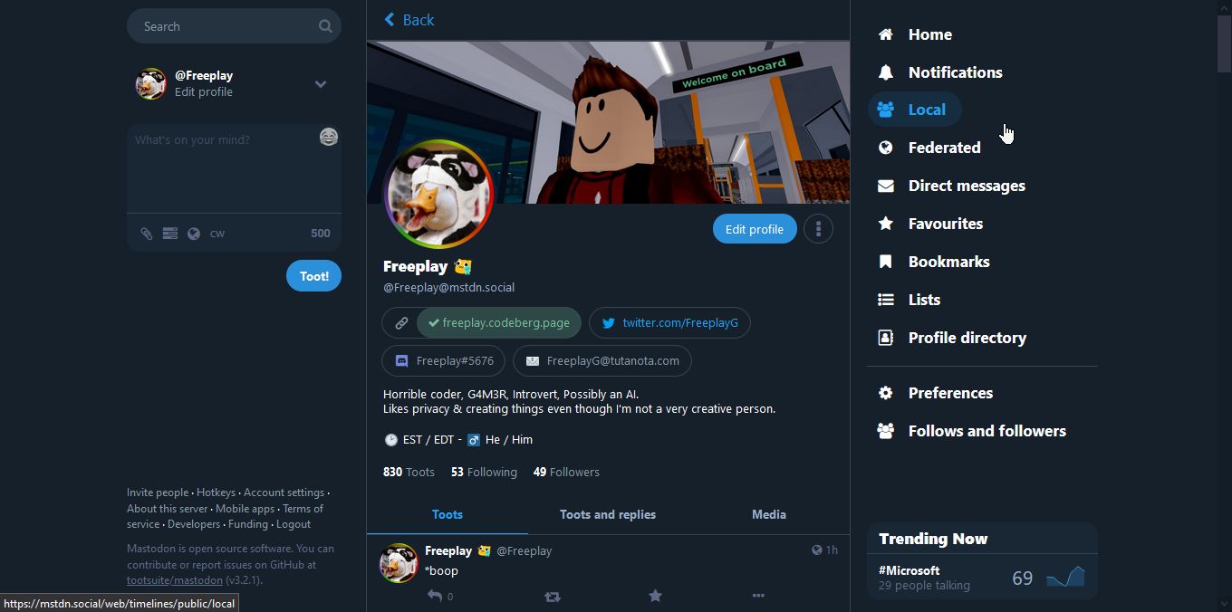 Twitter for Mastodon screenshot