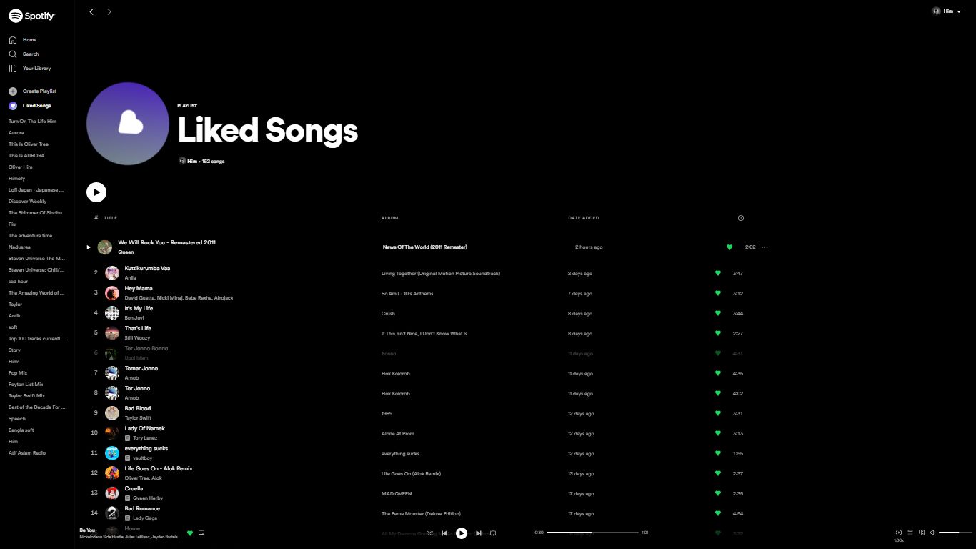 Screenshot of Zoom 2.0 selection for spotify
