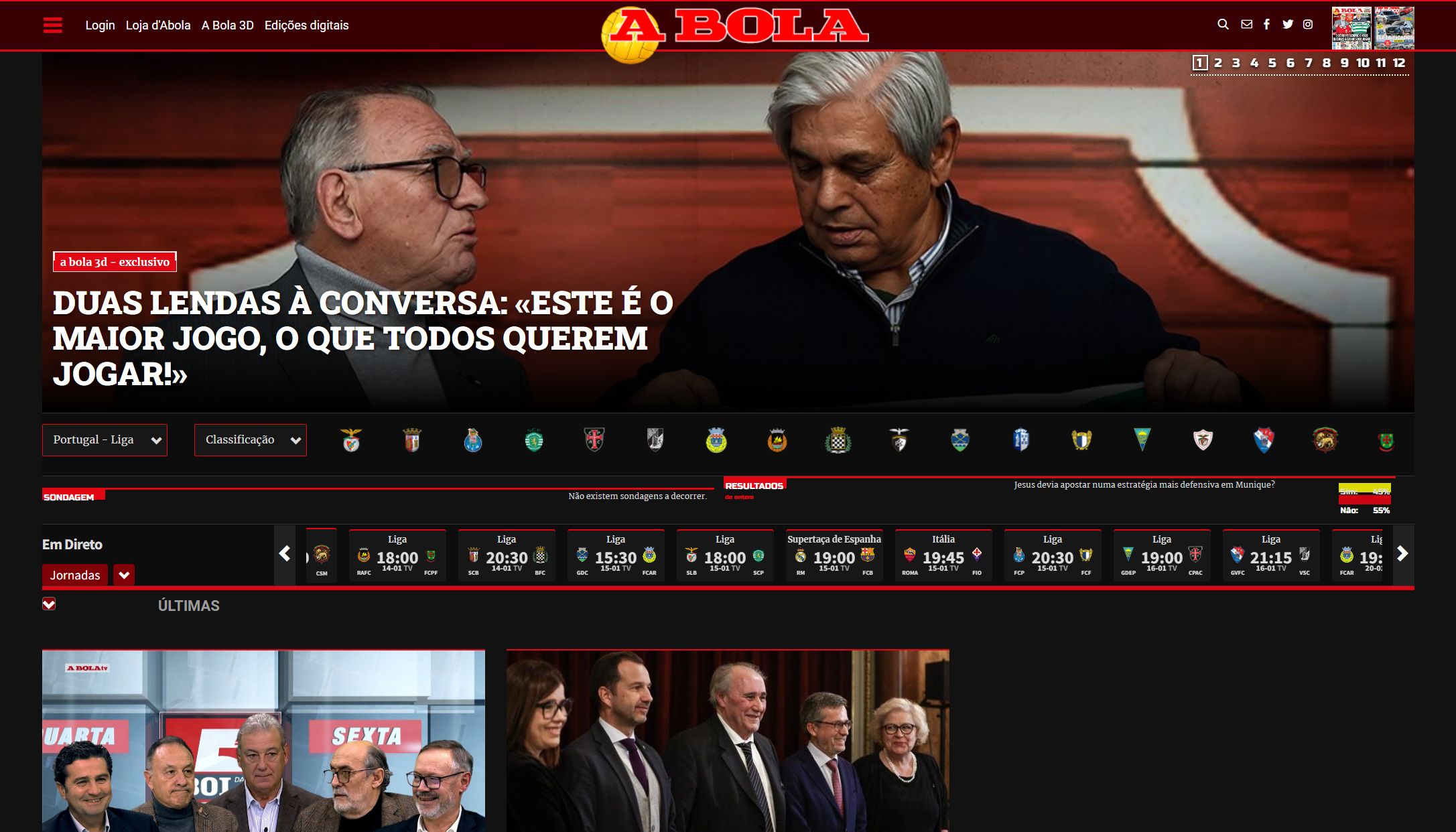 Screenshot of abola.pt