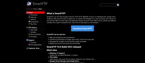 Screenshot of smartftp.com - dark