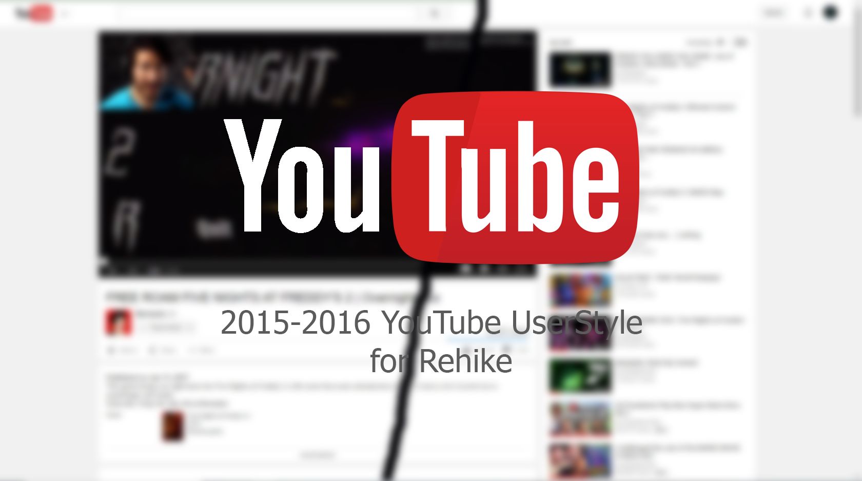 Screenshot of youtube 2015 to mid and late 2016