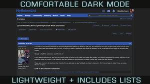 Screenshot of Comfortable Dark Mode - Includes Lists