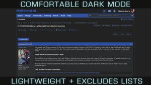 Screenshot of Comfortable Dark Mode - Excludes Lists