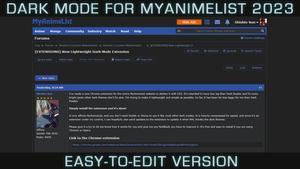Dark MyAnimeList 2023 - [ Easy to Edit ] screenshot