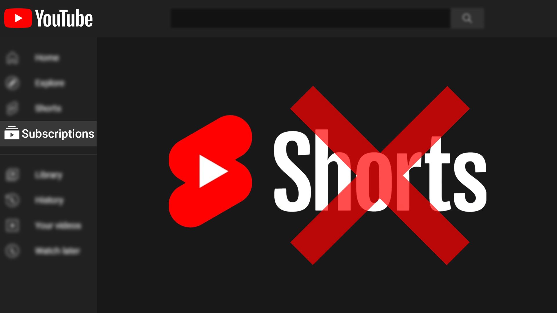 Screenshot of Hide YouTube Shorts in the Subscriptions Feed