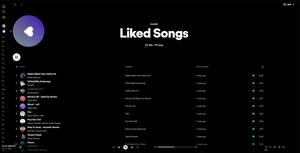 Screenshot of Centered text for Spotify