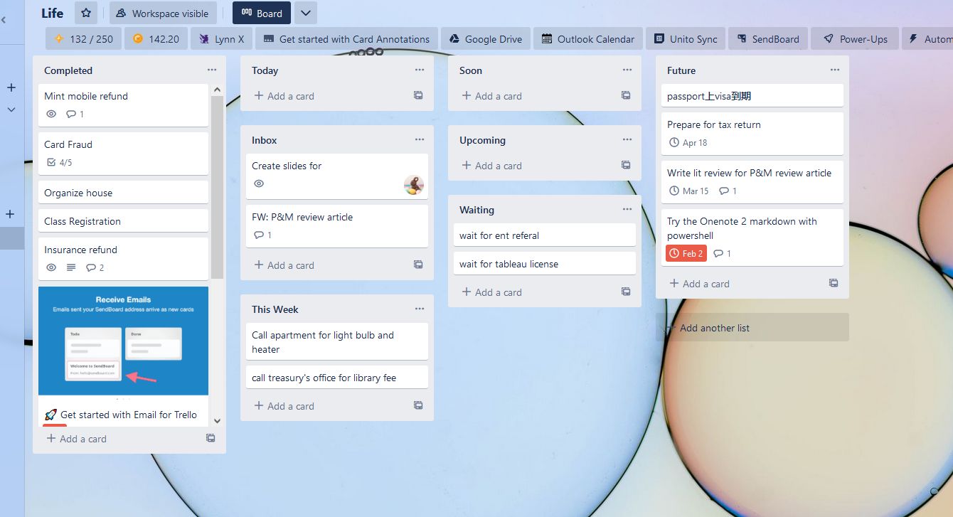 Screenshot of Compact Trello