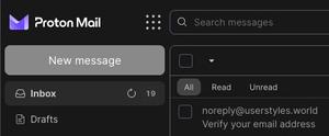 Screenshot of Simple Grey for Proton Mail