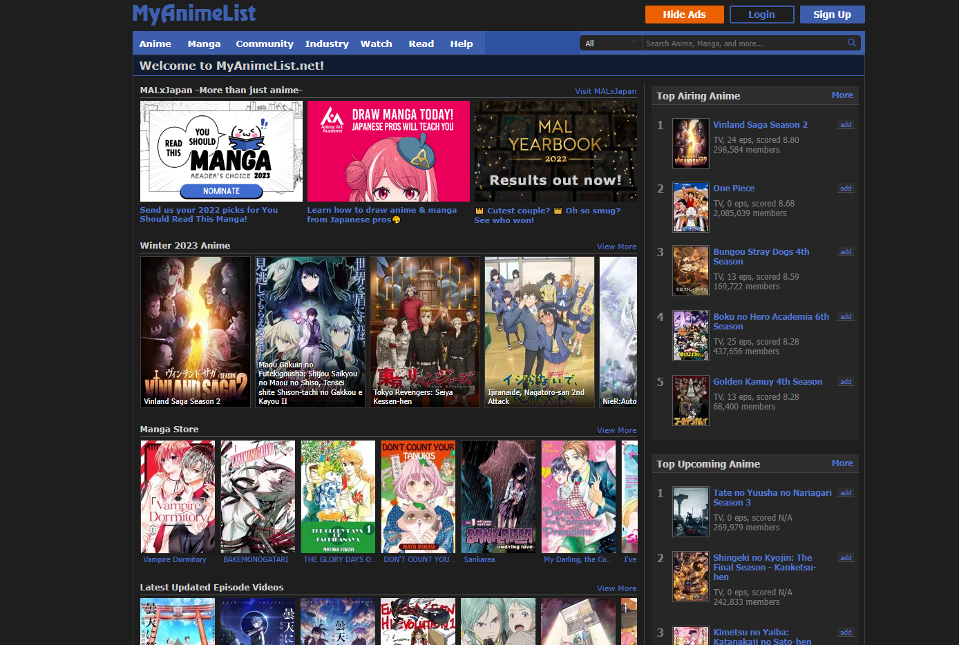 Dark Night MyAnimeList v3 UserStyles.world