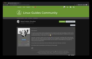 Screenshot of LinuxGuides Forum Dark Theme
