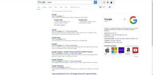 Screenshot of Google at Center - Google Centered Results