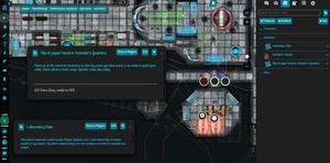 Screenshot of Roll20 Scifi Game Theme