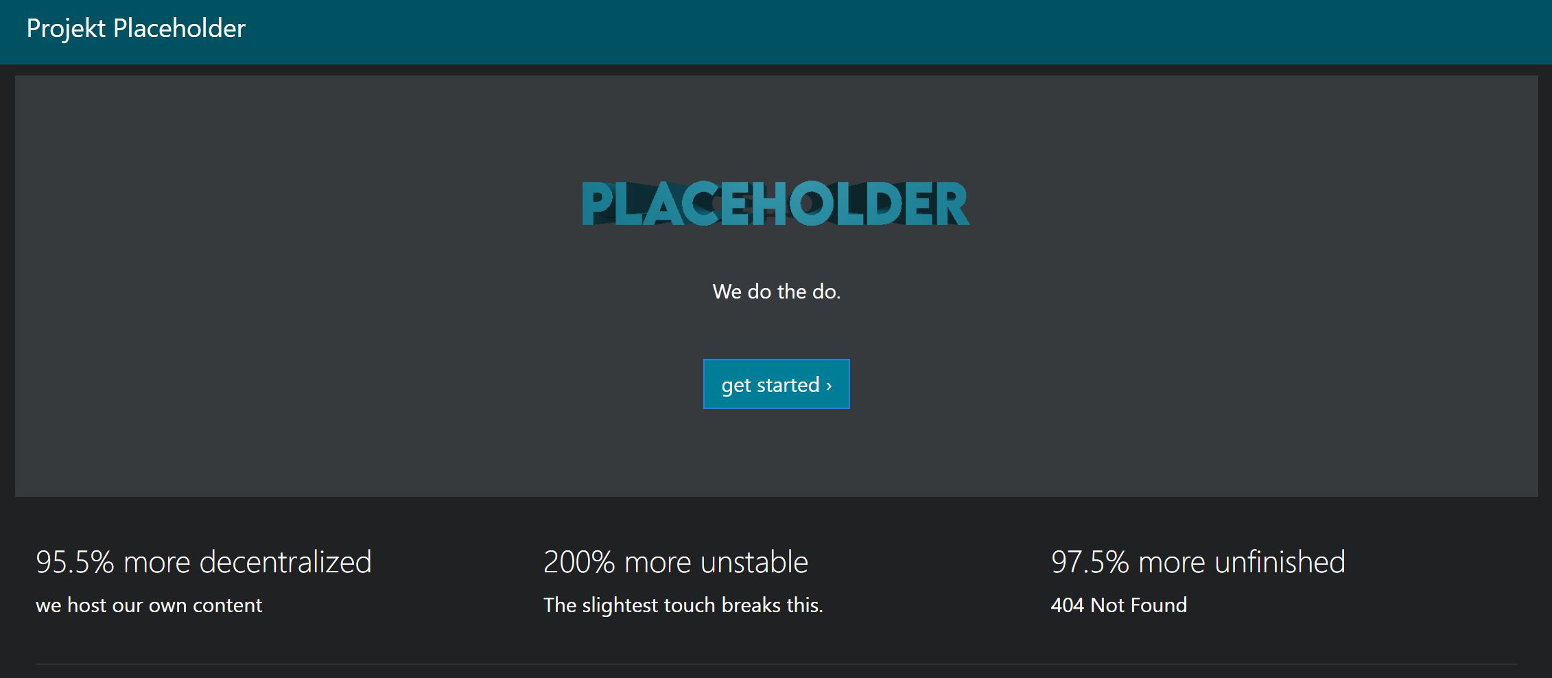 Screenshot of Placeholder Dark Mode