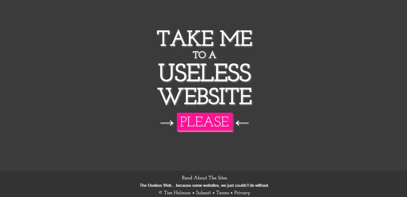 Screenshot of TheUselessWeb: Styled