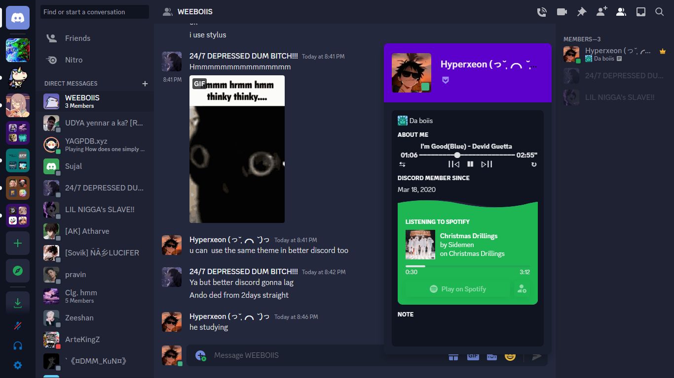 Screenshot of Comfy for discord web[Working]