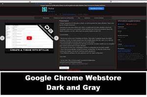 Screenshot of Google Chrome Webstore Dark and Gray v.1