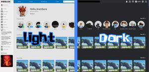 Screenshot of Roblox UI Redesign [Dark+Light]