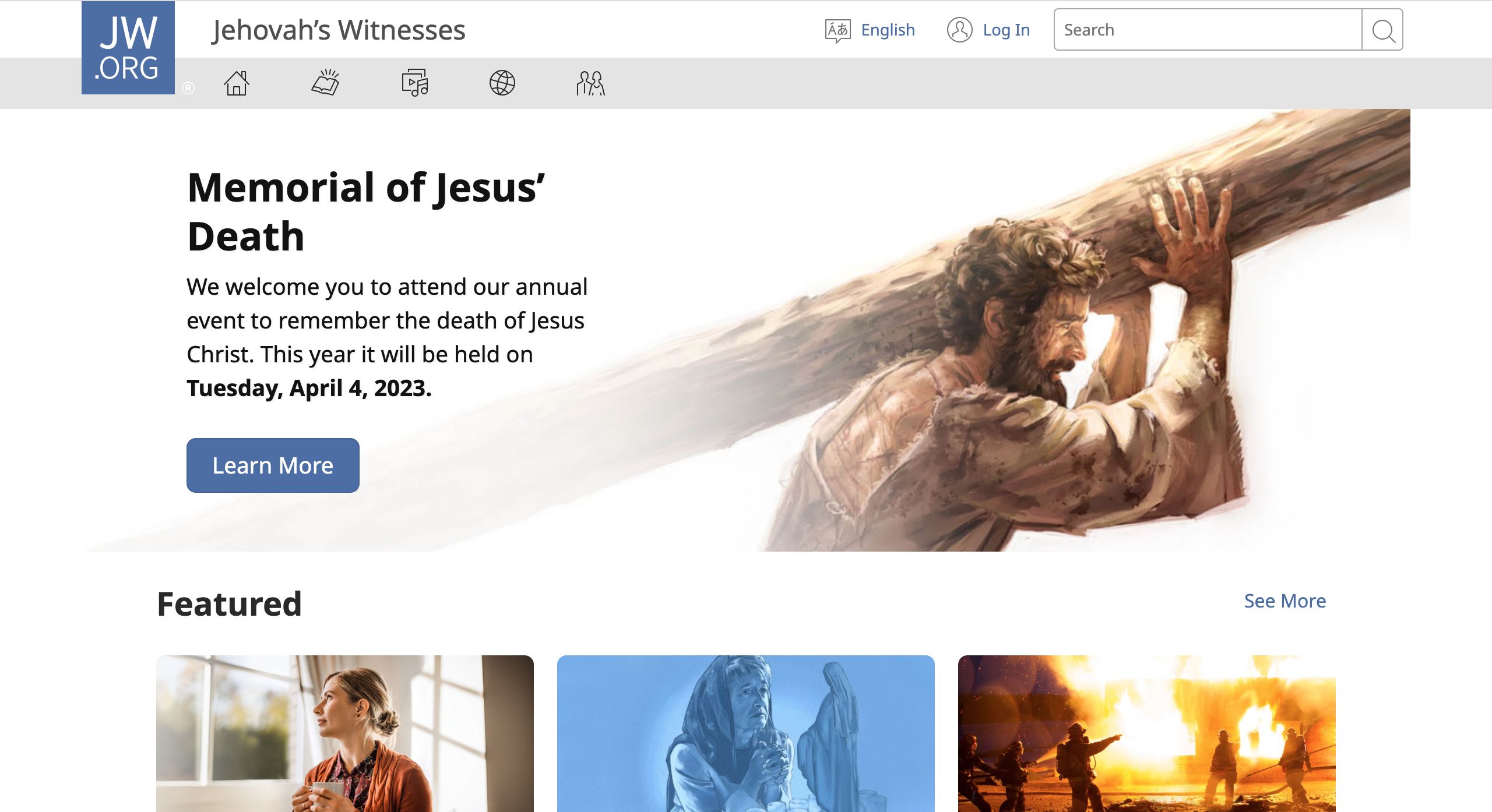 Screenshot of Modern www.jw.org