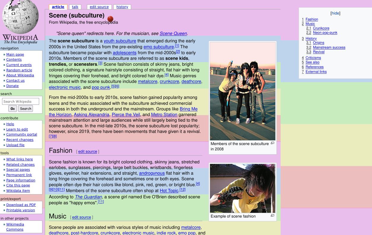 Screenshot of Wikipedia (Avenged)