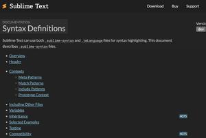 Screenshot of Dark Sublime Text Doc