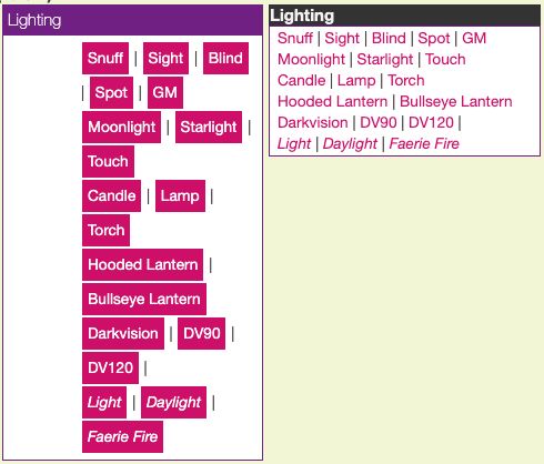 Screenshot of Roll20 Default Roll Template Enhancement